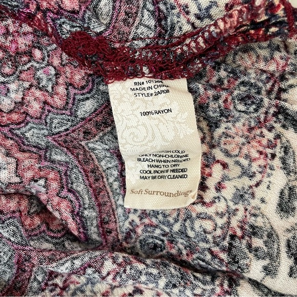 Soft Surroundings Macelo Merlot Bohemian Style Maxi Dress - Picture 9 of 11